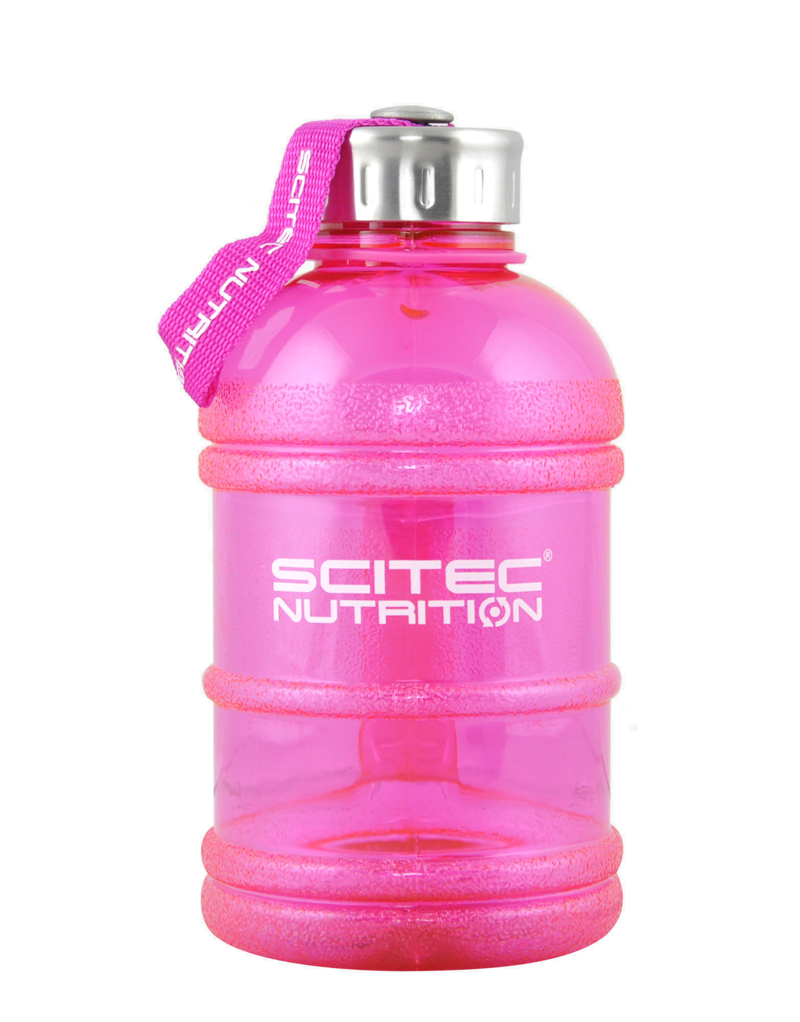 Botella de agua color rosada 1,3 lt.